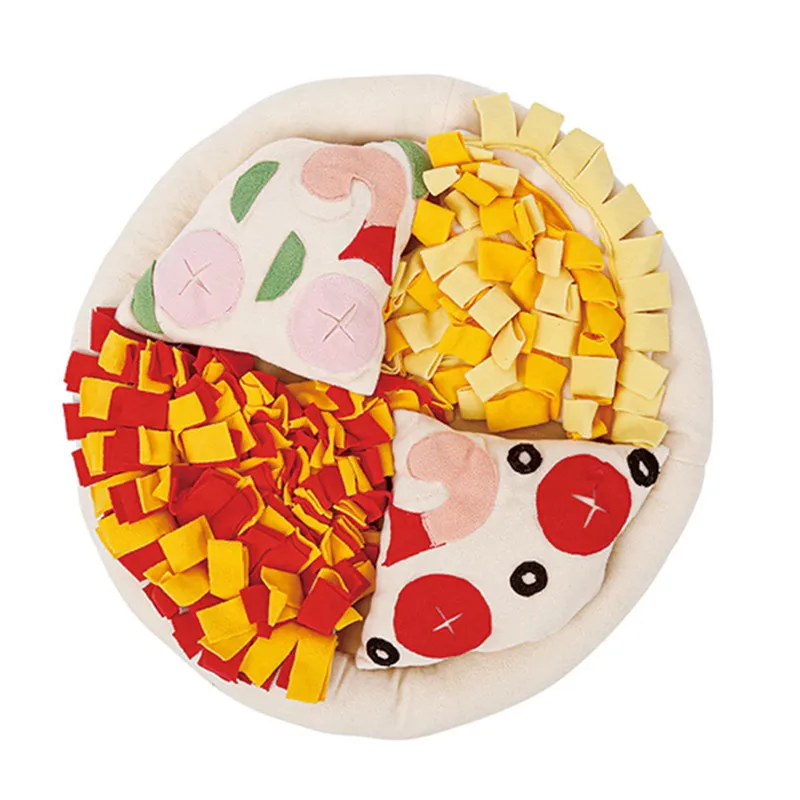 Dog Toys Pizza Sniffing Mat Pet Toys Hidden Food Toys Cute Plush Toys Multifunctional Pet Toys Training Puppy Toys Durable