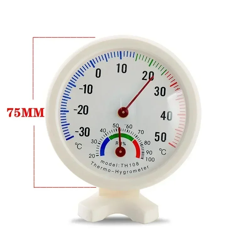 

Round Measuring Tool Mini 2 in 1 Thermometer Hygrometer Temperature Humidity Meter Gauge Clock-shaped Wall-mounted