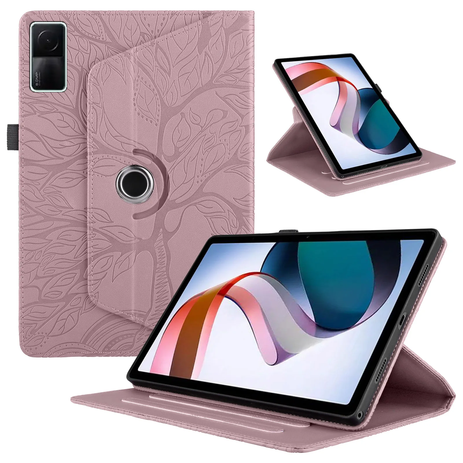 Estojo em relevo para Xiaomi Redmi Pad, Capa TPU Macia, Flip Stand, 360 Graus, Redmi Pad, 10.61, 2022