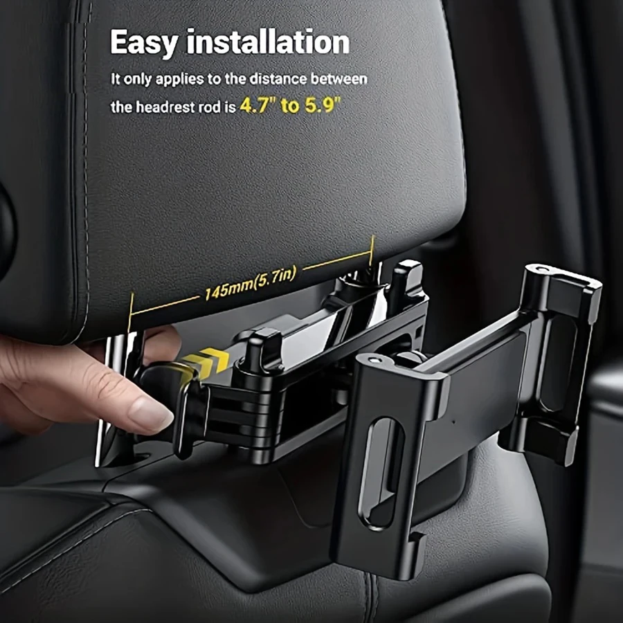 Auto Retractable Car Headrest Tablet Mount Rear Seat iPad Holder Multifunctional Adjustable Cell Phone Tablet Bracket For Univer