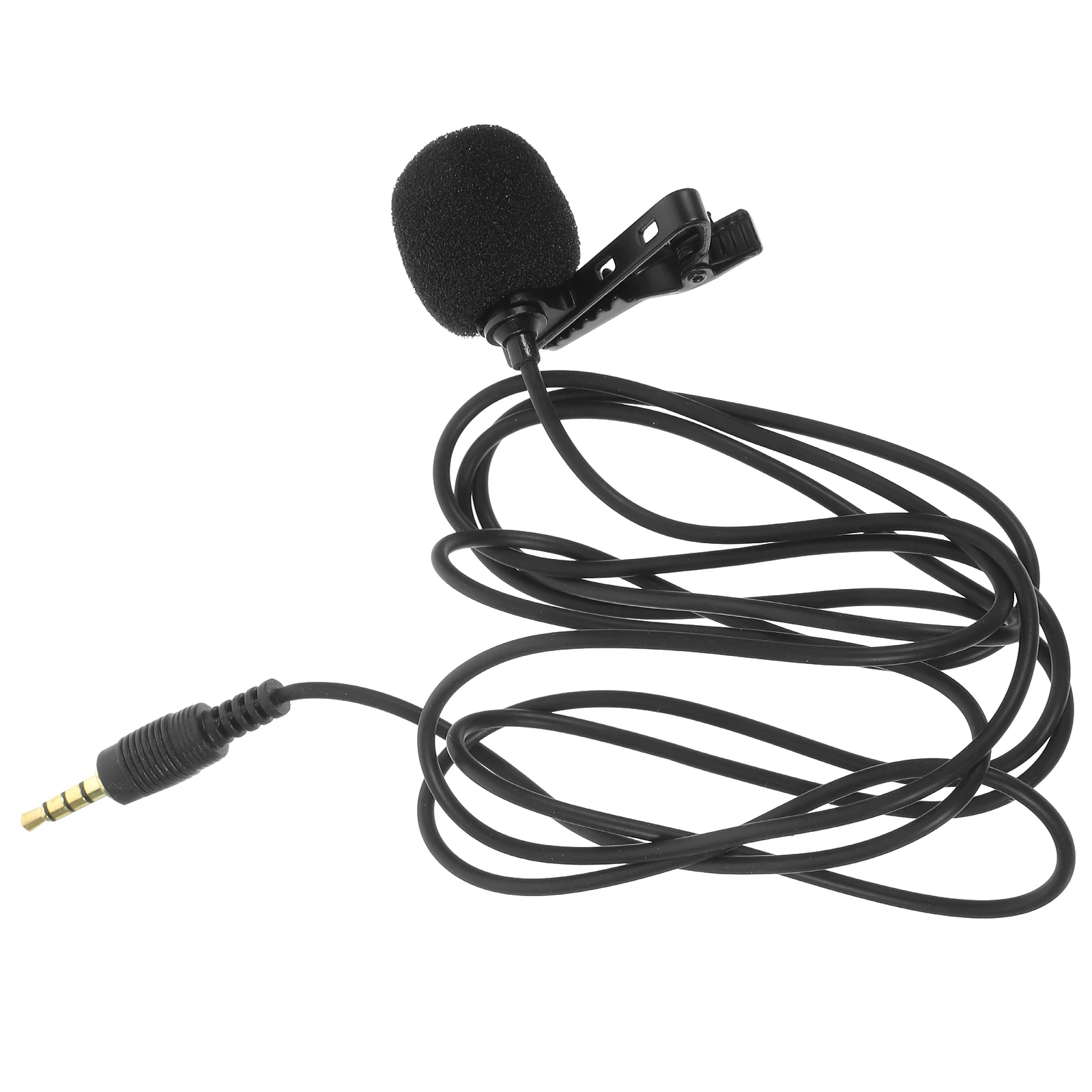 

Lapel Microphone Phone Small Clip On Mic 35 Mm Recording Video Camera Shirt Phone Mic Durable Lightweight Portable