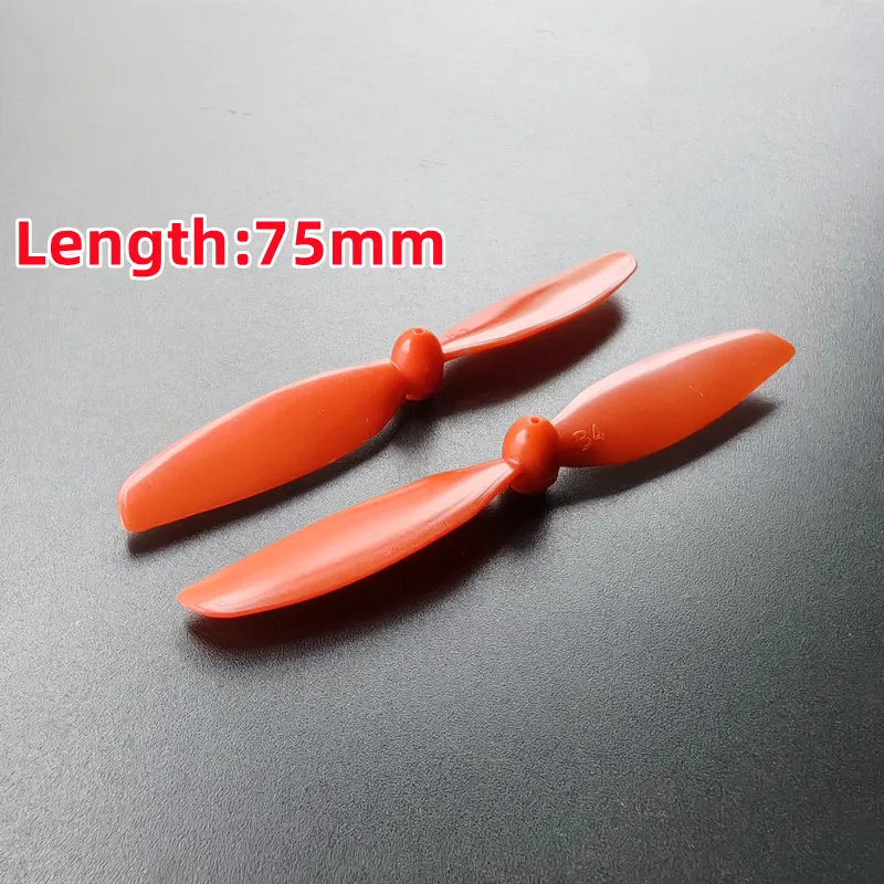 2pcs 75mm Professional Plastic Propeller Screw For DIY Motor Model Aircraft Helicopter