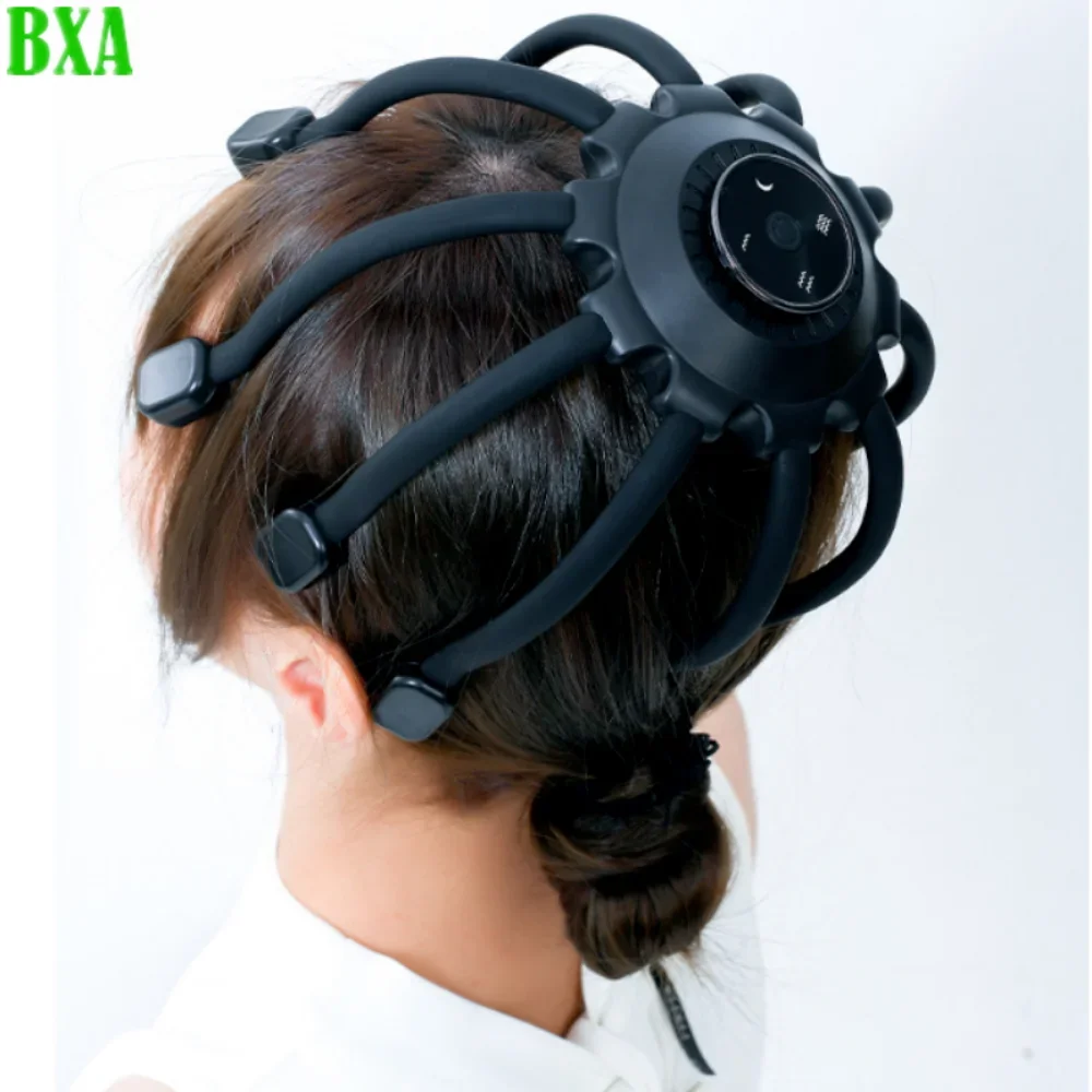 

Electric Head Massager Octopus Scalp Scratcher Bluetooth Music Vibration Octopus Scalp Massage for Better Sleep Decompress Relax