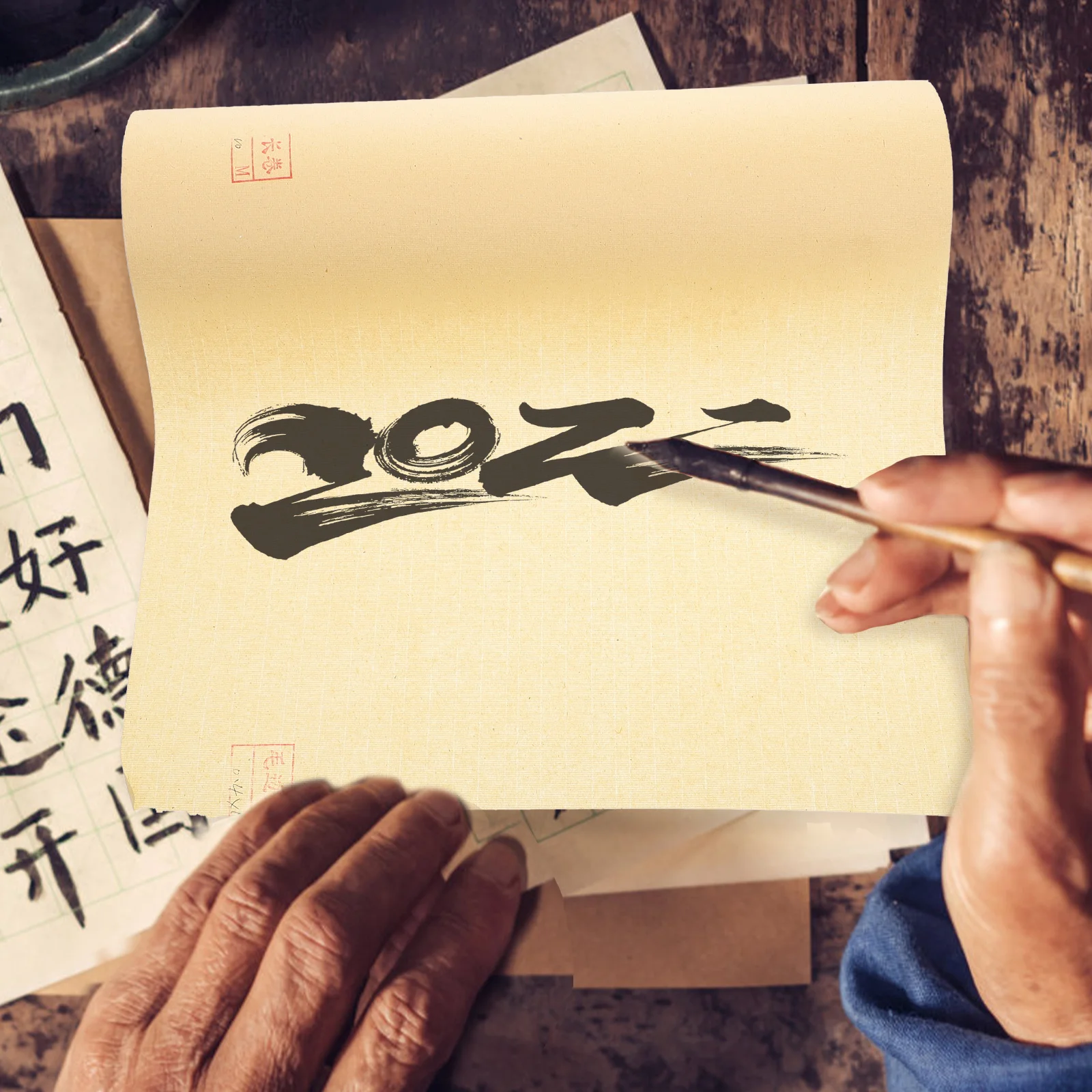 

Multi-function Traditional Writing Paper Retro Breasted Drawing Calligraphy Rice Student Painting