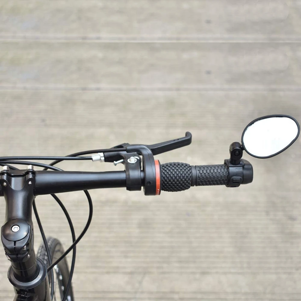 AS98-Bike Rearview Mirrors Adjustable Rotatable Handlebar End Mount Mirror Easy Install For MTB Road Bike