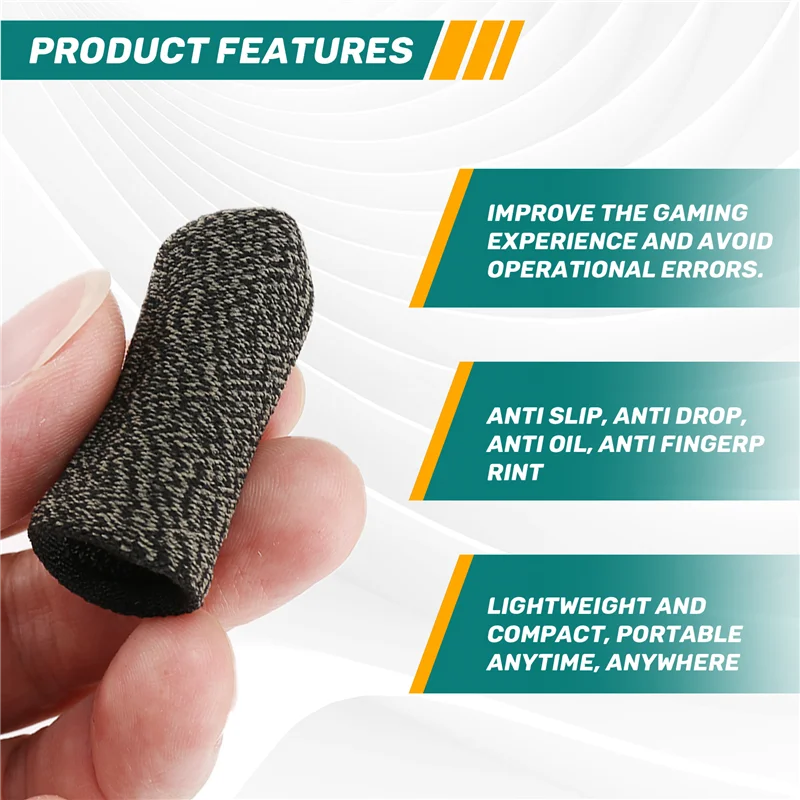 A003 5 คู่คอนโทรลเลอร์เกมมือถือชุดแขนนิ้ว,Anti-เหงื่อReusableกันน้ําBreathable Fullกดหน้าจอชุดนิ้วมือ