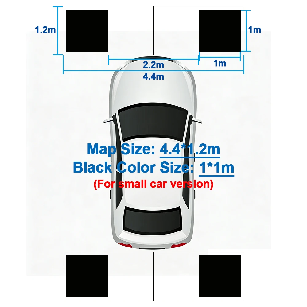 Carsanbo 4.4x1.2M/4.8x1.2M 2D Car Surround View Camera Calibration Cloth Debugging Cloth for 360 Degree Panoramic Image System