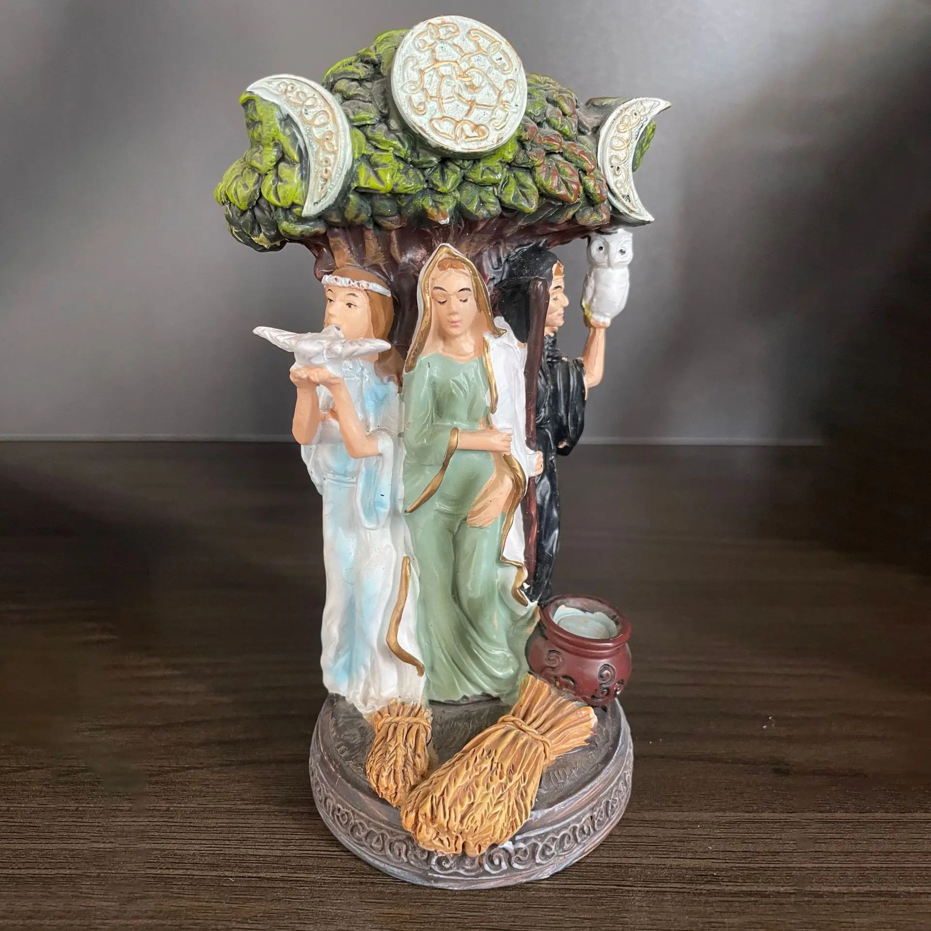 Ancient Greek Religion Celtic Dandu Triple Goddess Hope Honor Harvest Home Tabletop Display Resin Decoration Gifts