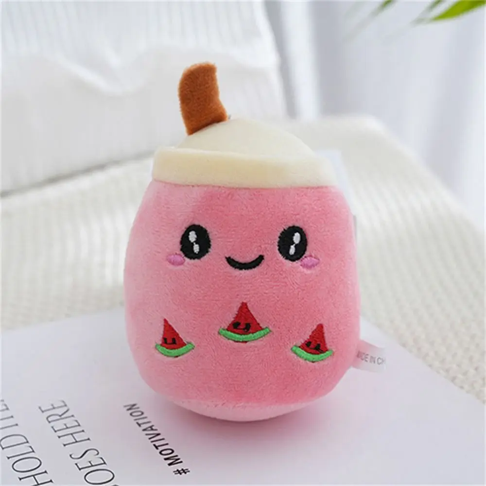 Porte-clés en peluche Bubble Tea, jouet en forme de fruit, thé au lait, Boba, dessin animé