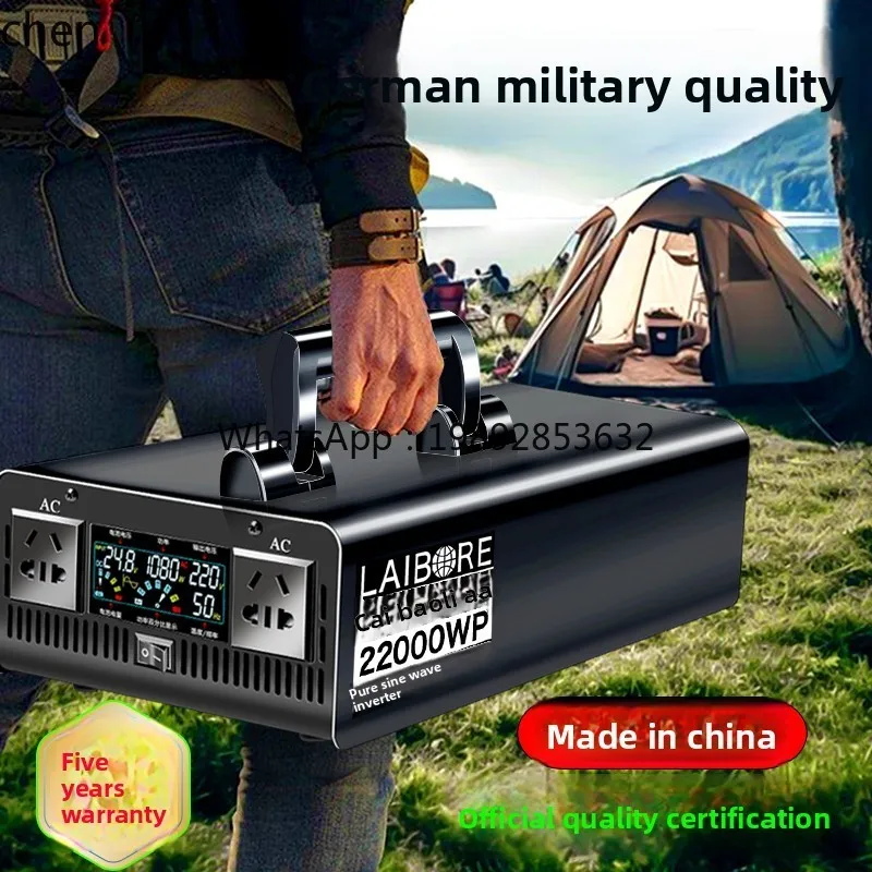 محول موجة جيبية نقية 12v24v48v60v72v إلى 220 فولت شاحنة بطارية السيارة الكهربائية تحويل الطاقة