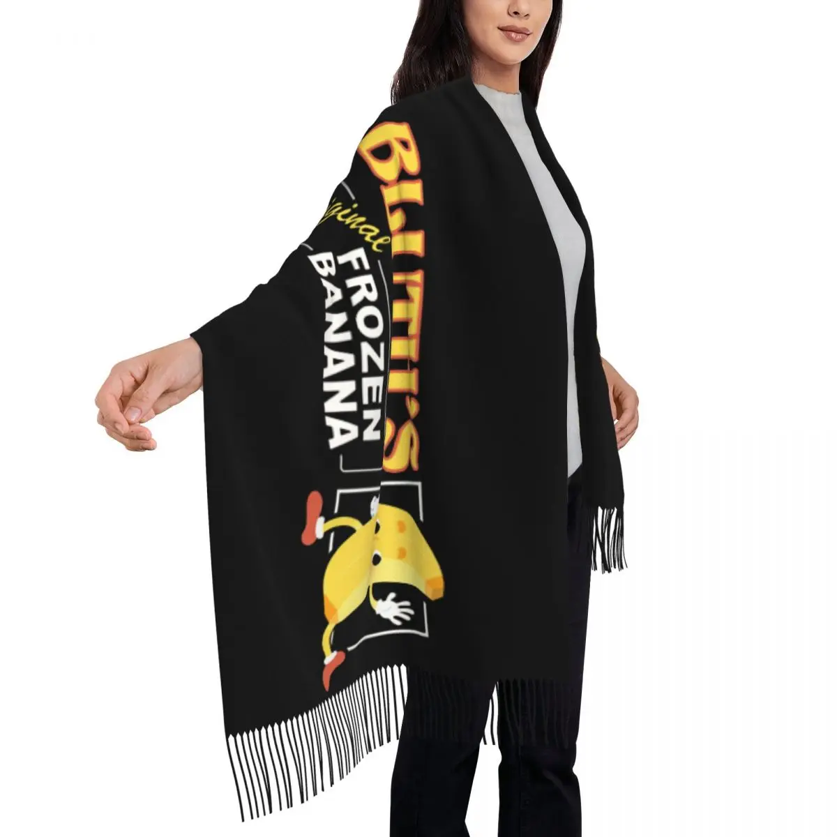 مخصص مطبوعة القبض على التنمية Bluth's المجمدة الموز وشاح النساء الرجال الشتاء الخريف الدافئة الأوشحة شال التفاف #4