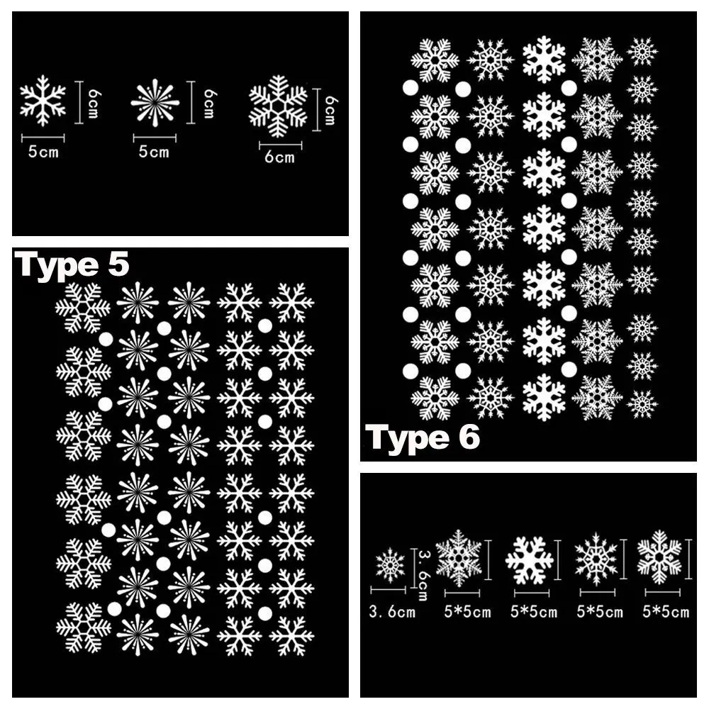 27/38PCS Gift Xmas  Festival Supplies Home Decoration Snow Flakes Decals Shopwindow Ornament Wall Art Christmas Window Stickers view 6