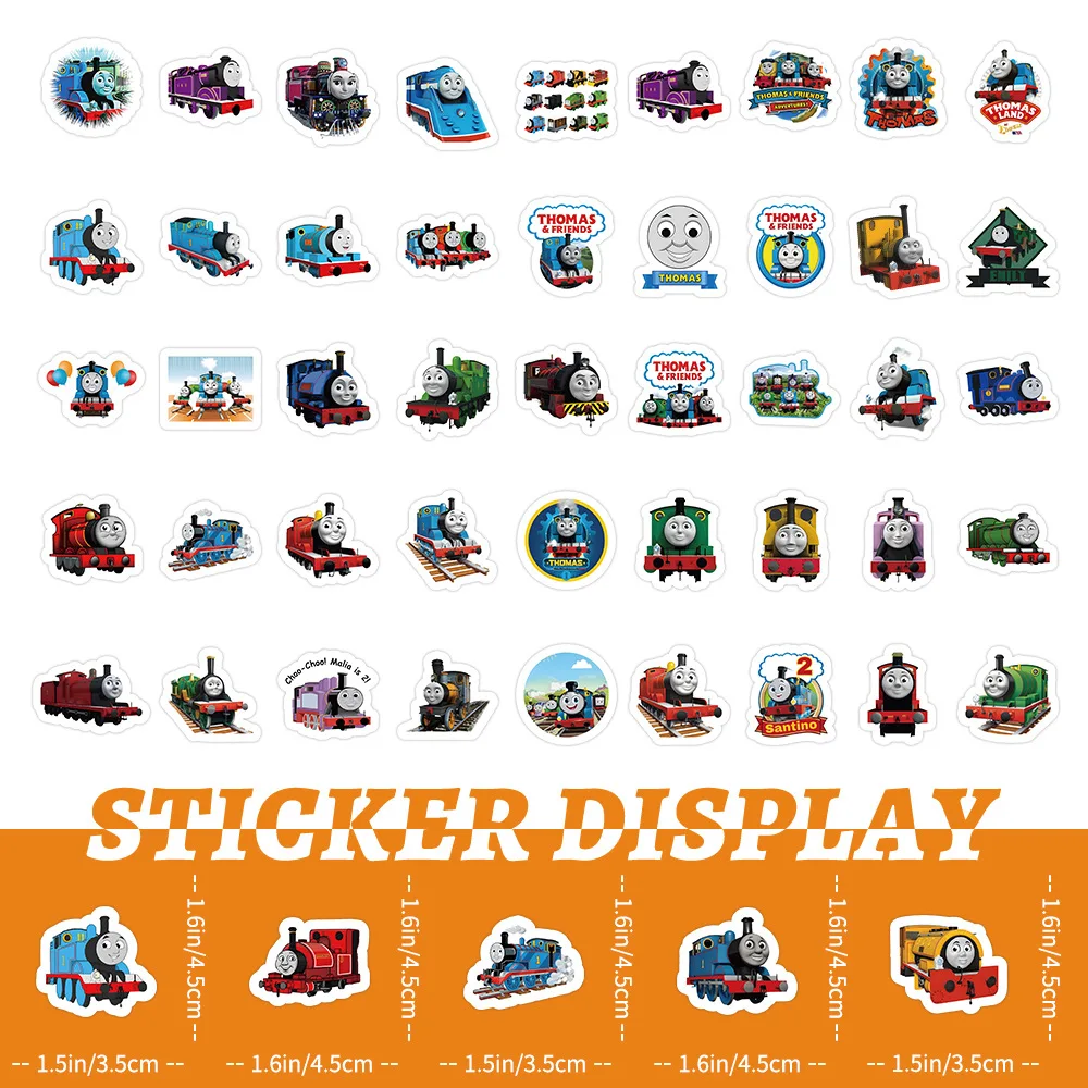 Thomas and Friends Stickers the Train Waterproof Sticker DIY Phone Luggage Laptop Guitar Sticker Kids Toy for Kids Toys Gifts