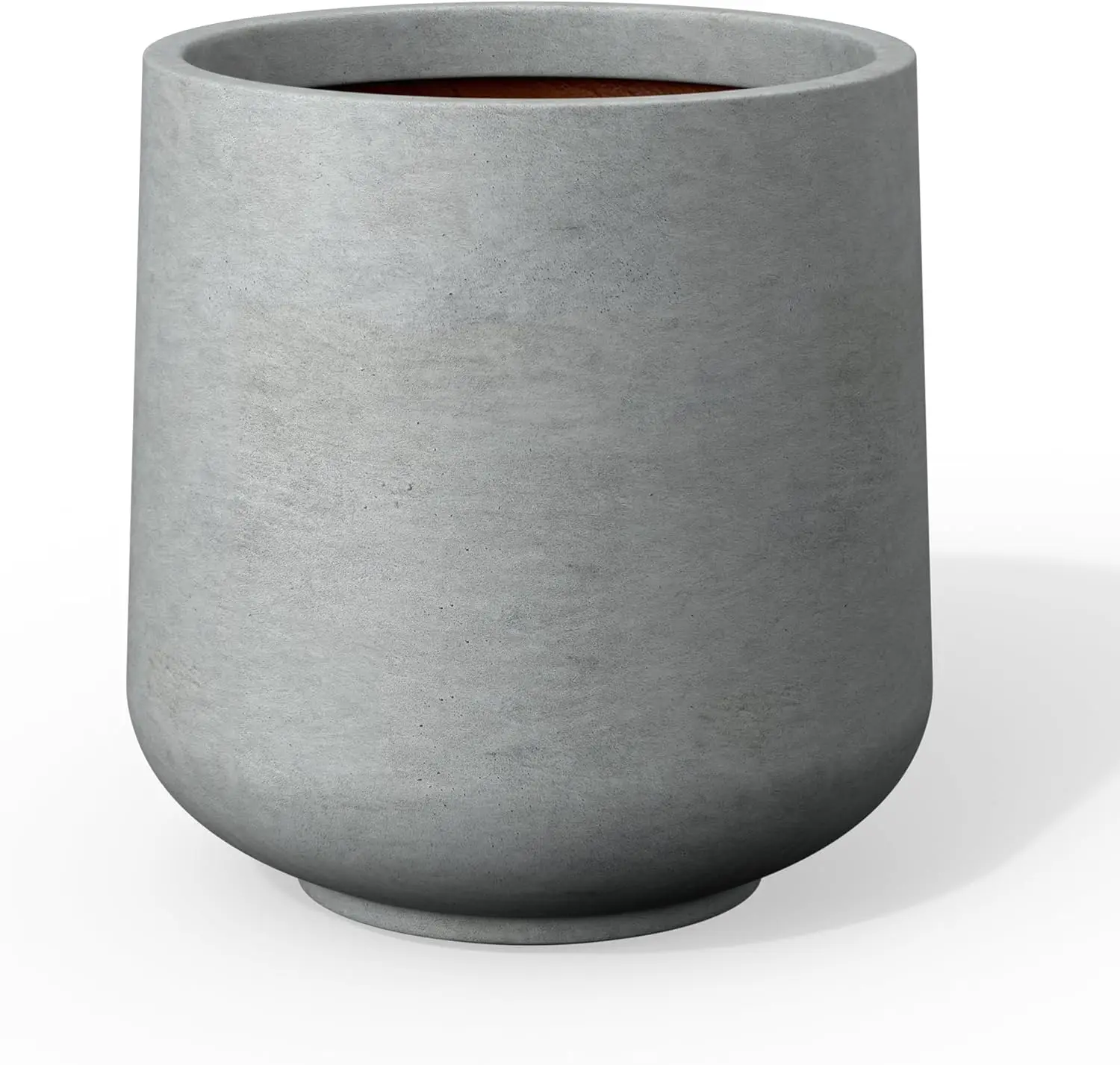 

8.2" Dia Round Concrete Planter, Outdoor Indoor Large Plant Pots Containers with Drainage Hole and Rubber Plug for Home