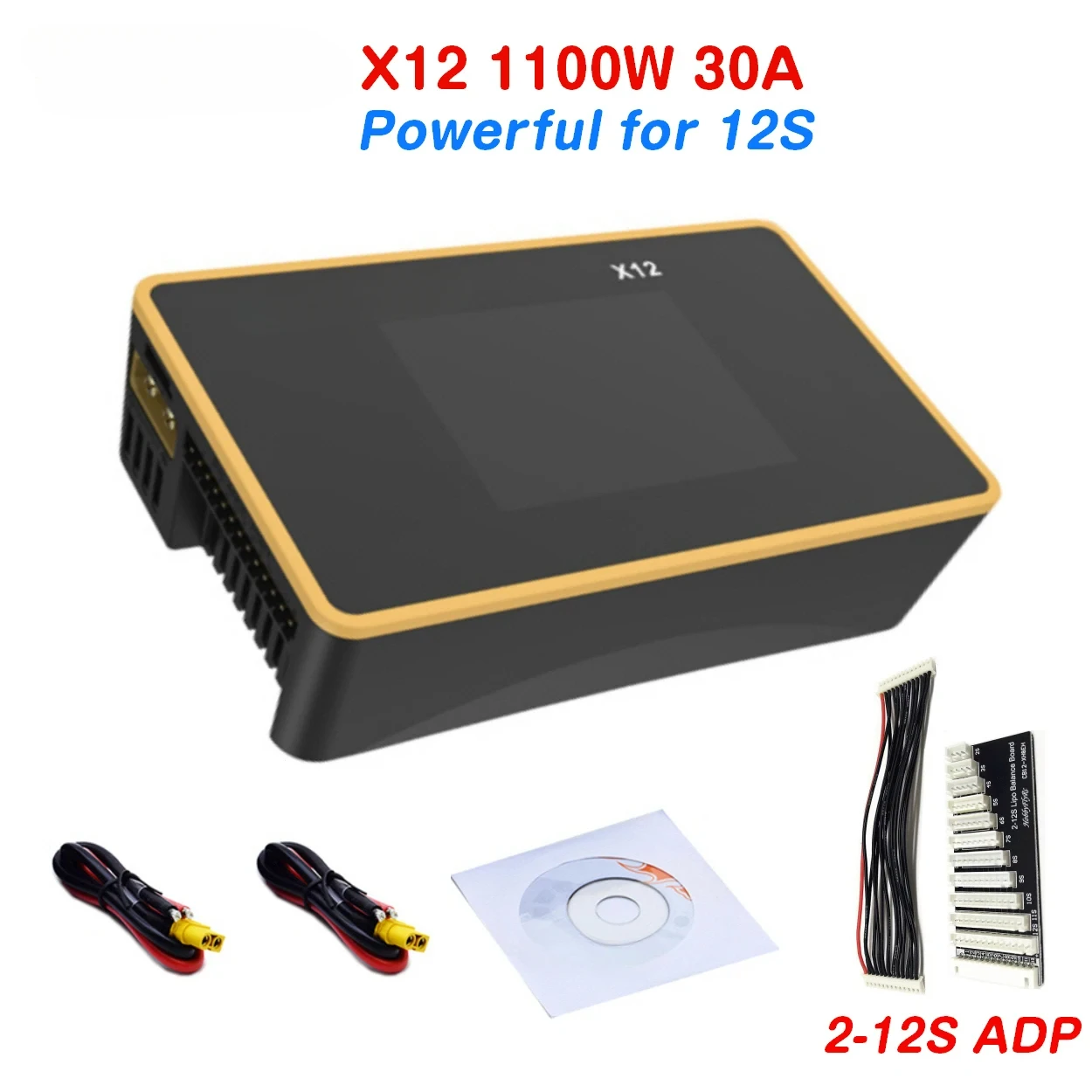 X12 6S-12S 800-1100W 40A Smart Balance Battery Charger Discharger for LiPo/LiFe/LiHV Battery RC Drone Model