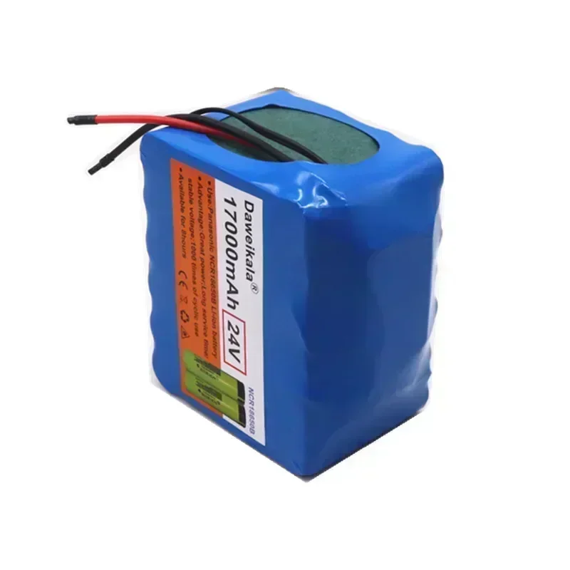 24V 6S5P 17000mAh 18650 Rechargeable Li-ion Battery Pack for 24V Electric Bicycle Motor/scooter with BMS Optional Interface