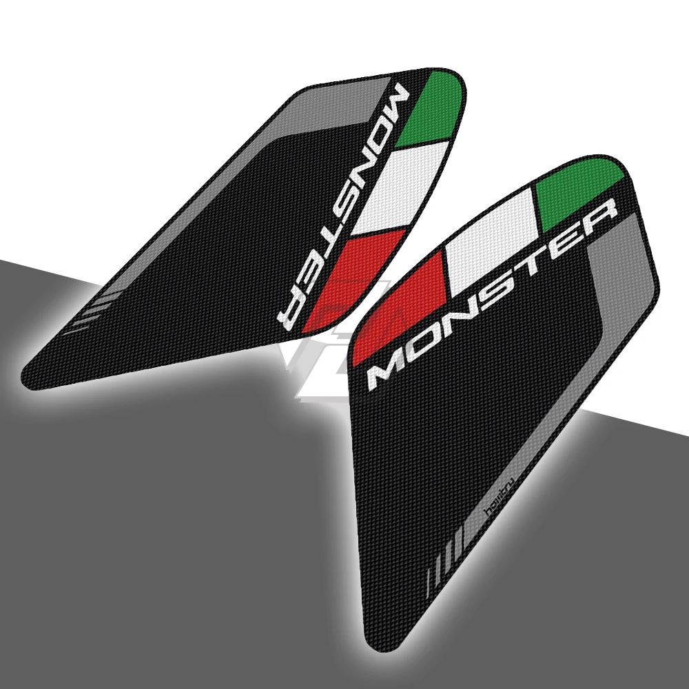 

For Ducati Monster 797 821 1200 2017-2019 Motorcycle Anti-slip Knee Grip Decals Side Tank Pad Sticker