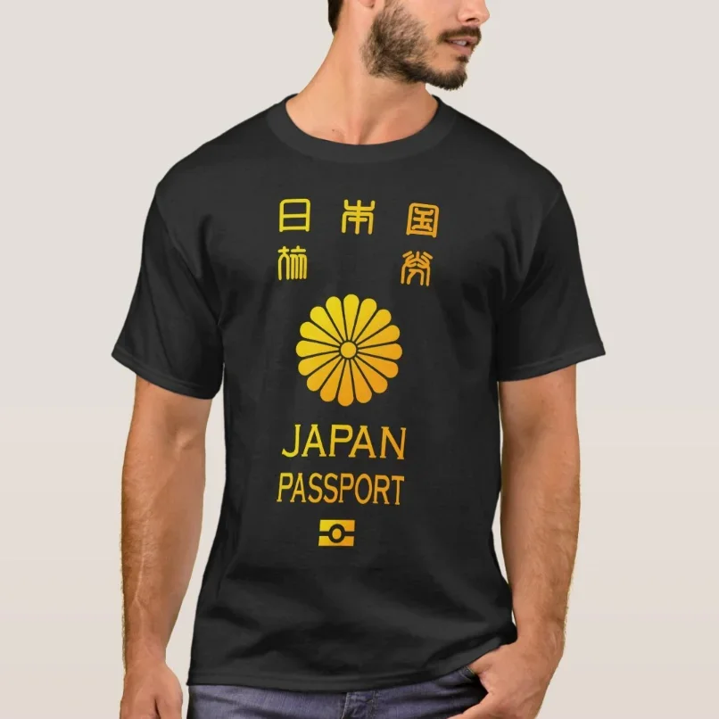 

Футболка Passport Japan, 100% хлопок, с круглым вырезом, летняя повседневная мужская футболка с коротким рукавом, размер S-3XL