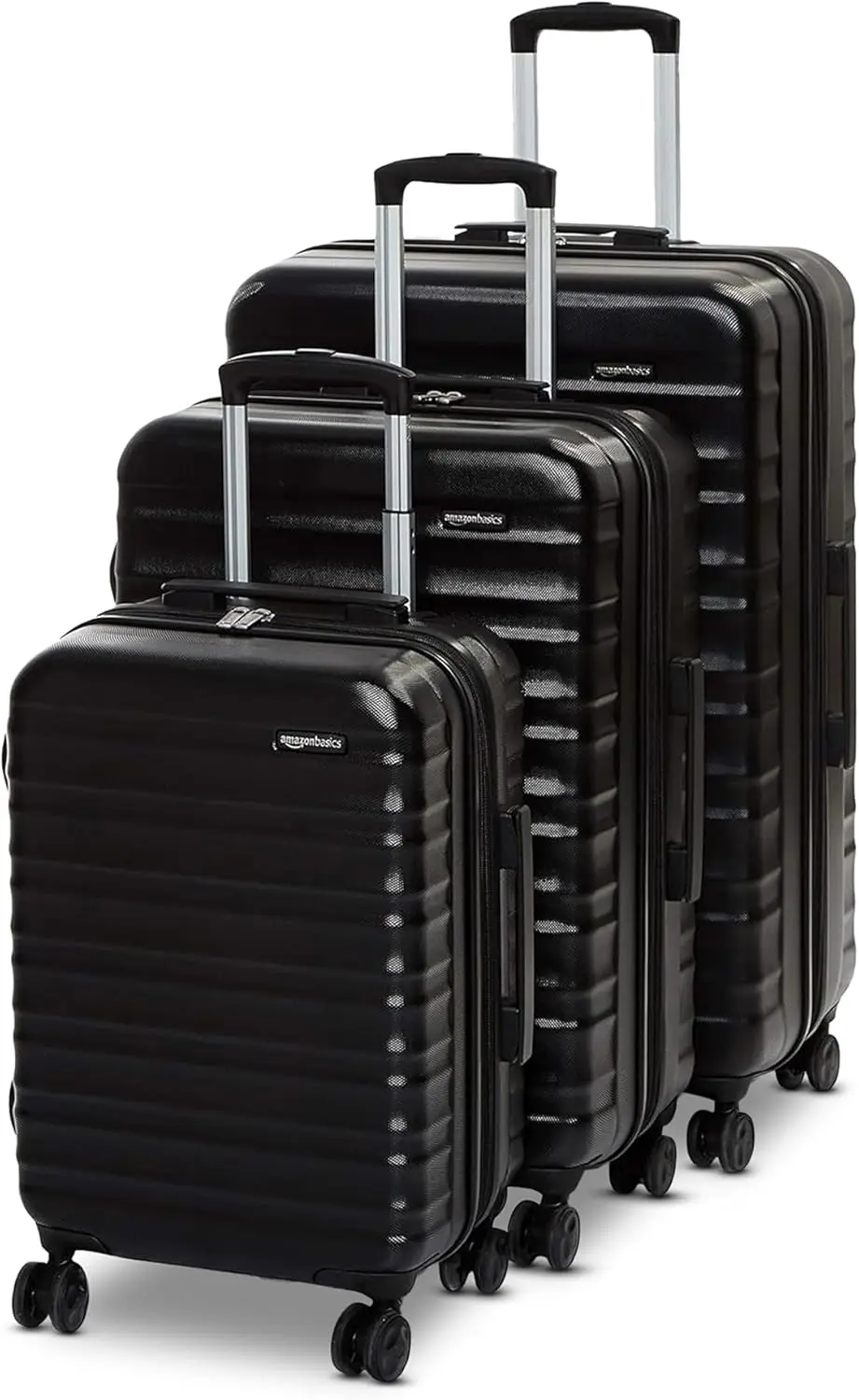 

3-Piece Hardshell Luggage Set, Scratch-Resistant Expandable Suitcases with Multi-Directional Wheels, Carry-On and Checked Sizes