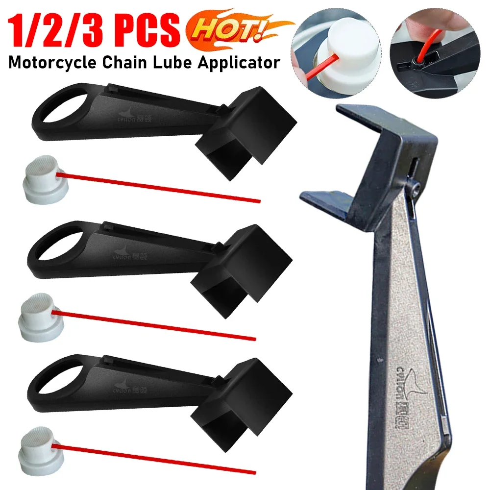 Outil de huileur de lubrifiant de chaîne de moto, équipement de pulvérisation de huileur, nettoyeur de chaîne de cire sans gâchis, accessoire applicateur d'huile de chaîne de moto