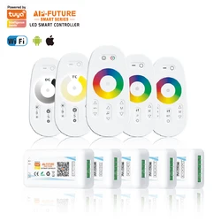 DC5-24V Tuya WIFI Wireless LED Controller Support IOS/Android APP Alexa Google Voice Control For RGBWC Controller 2.4G/433RF.