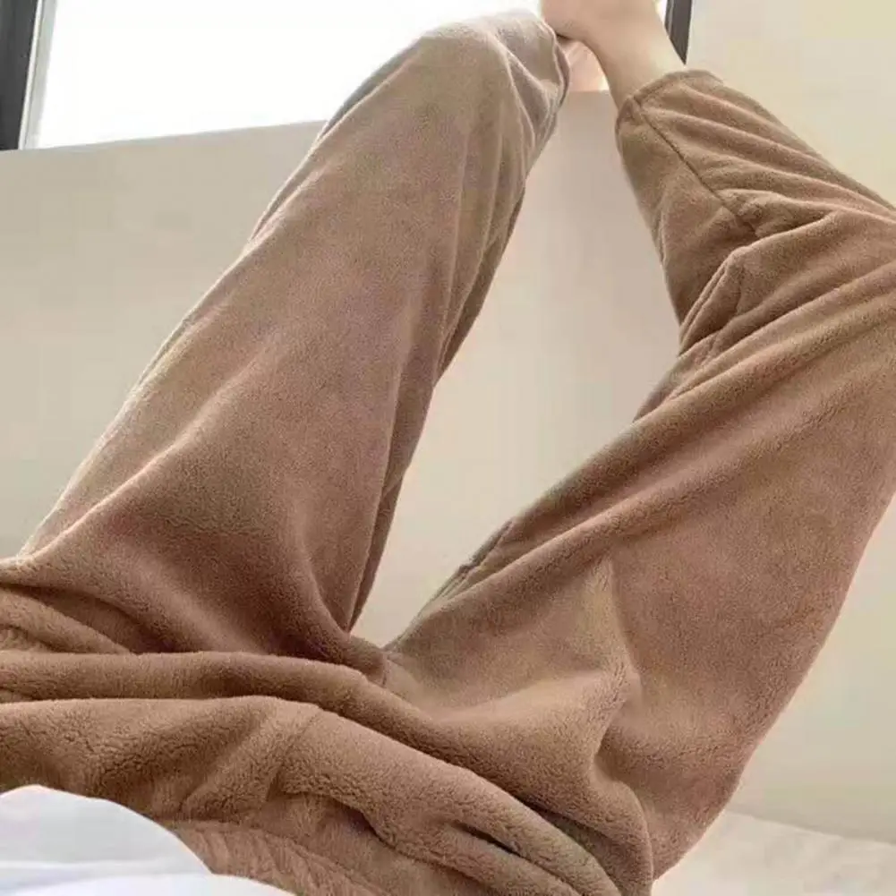 

Women Pajama Pants Warm Cozy Women's Winter Pants Thick Coral Fleece Loose Fit Elastic Waist for Homewear Pajamas Soft Warm