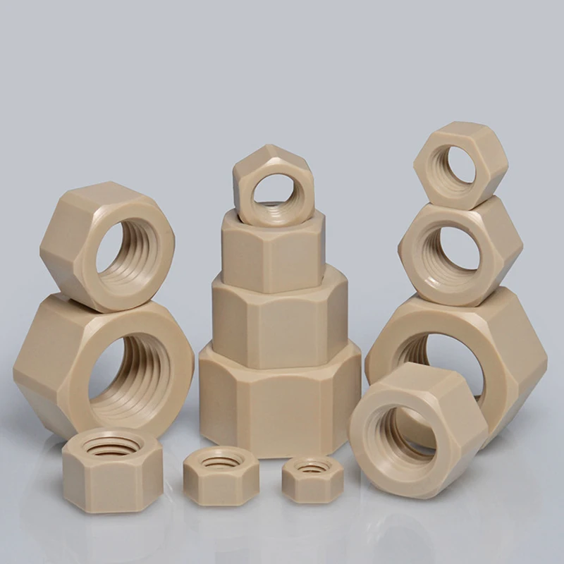 

WESTCREEK 10pcs M4 M5 M6 M8 PEEK heat-resistant hex nut screw polyether-ether-ketone flat washer