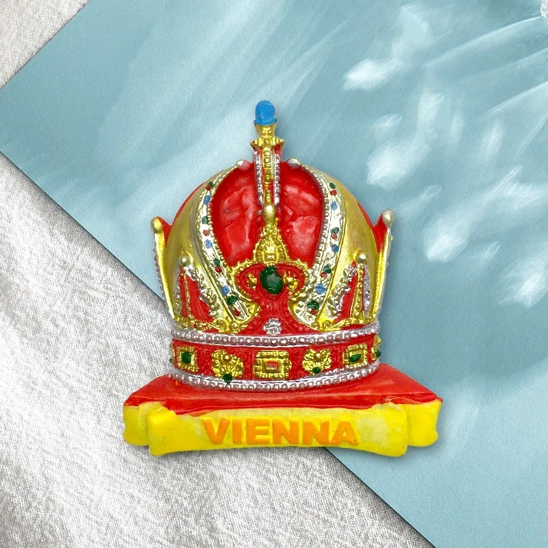 

Austria Vienna 3D Crown High-End Refrigerator Magnet Travel Souvenir Home Exquisite Decoration