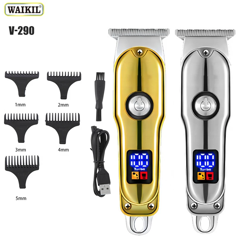 WAIKIL professional men's electric Barber multifunctional hair trimmer USB charging cordless oil head electric hair clipper