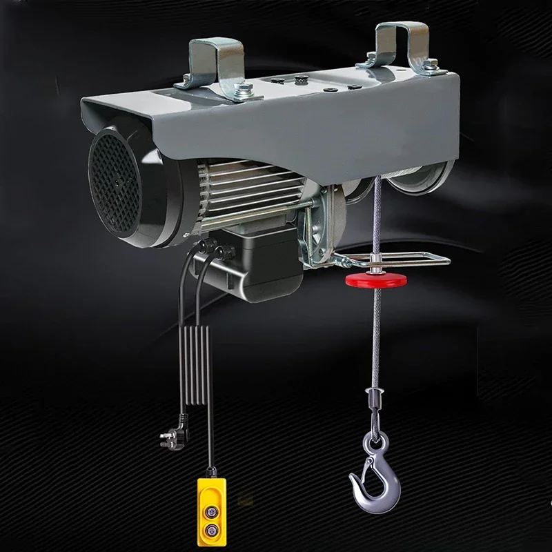 Fast Micro Electric Hoist 220V Crane Household Small Lift Hoist 1 Ton / 0.5T Winch Decoration Crane