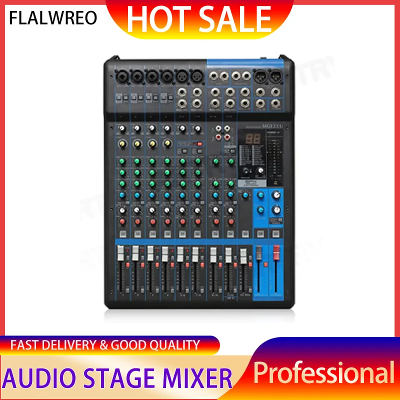 

FLALWREO MG12XU 12 channel Mixer with USB and digital Effects dynamics sounding control 3 band EQ