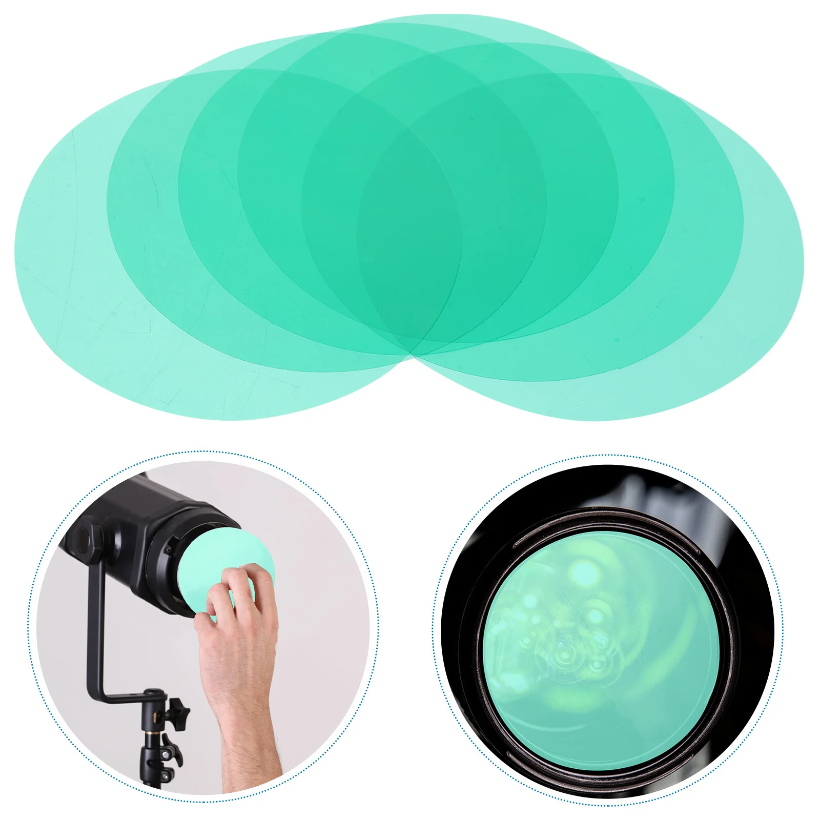 

15pcs Color Changing Light Gel Filters Round Colored Sheets For Led Lamps Warm Tone Correction Photography Studio Lighting