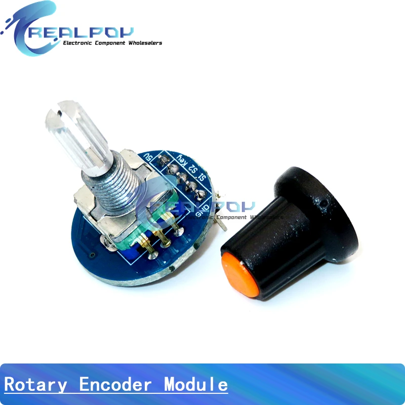 360 Degrees Rotary Encoder Module Rotary Potentiometer Analog Knob Module KY-040 RV09 Rotary Encoder EC11 Knob Cap for Arduino