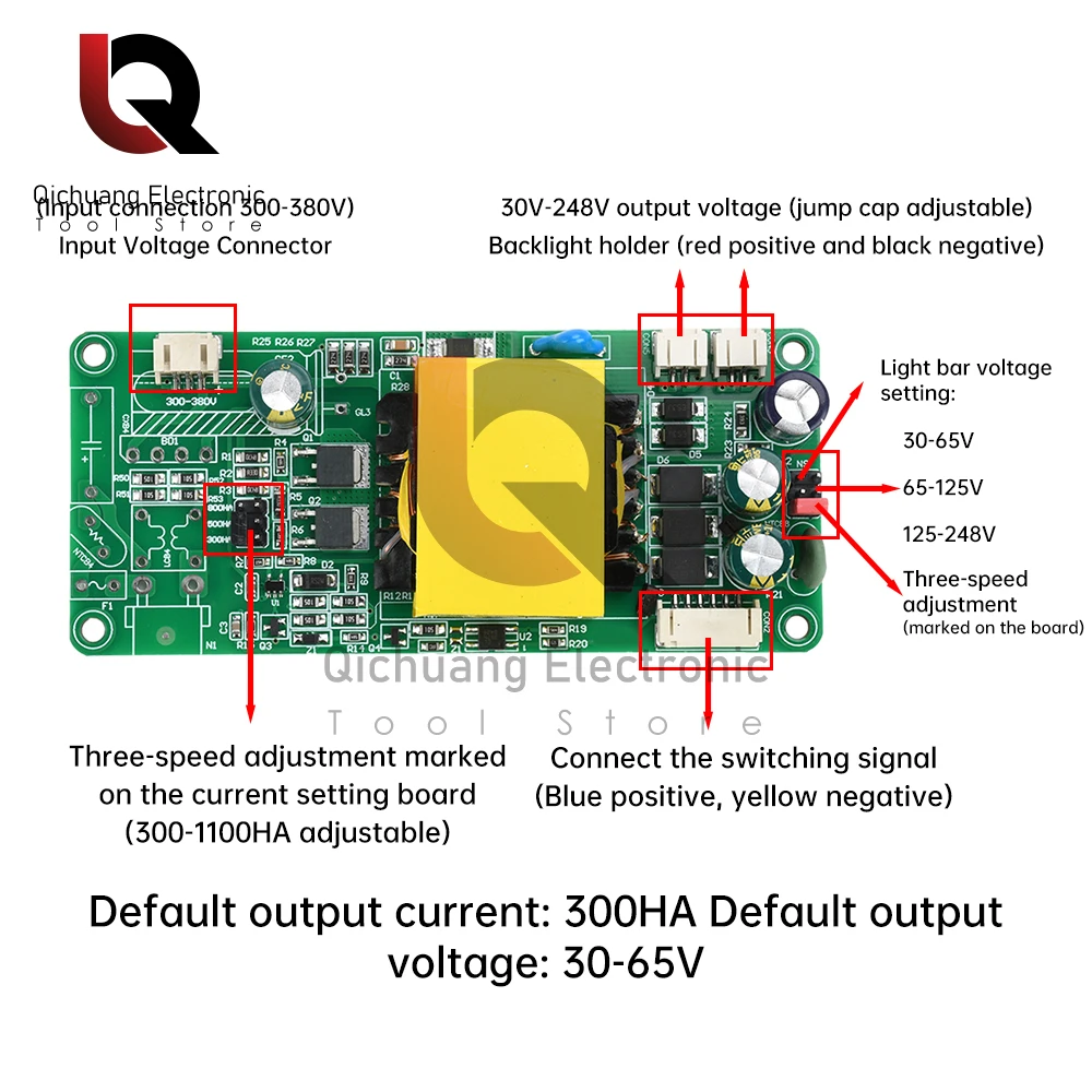 300V-380V Universal LED LCD TV de Retroiluminación de Corriente Constante Del Tablero de Conductor Boost Junta Adaptador para LED TV Notebook monitores