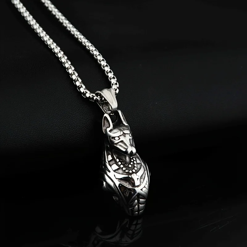 Ancient Egyptian desert god Anubis pendant necklace tide men and women hip-hop domineering pendant