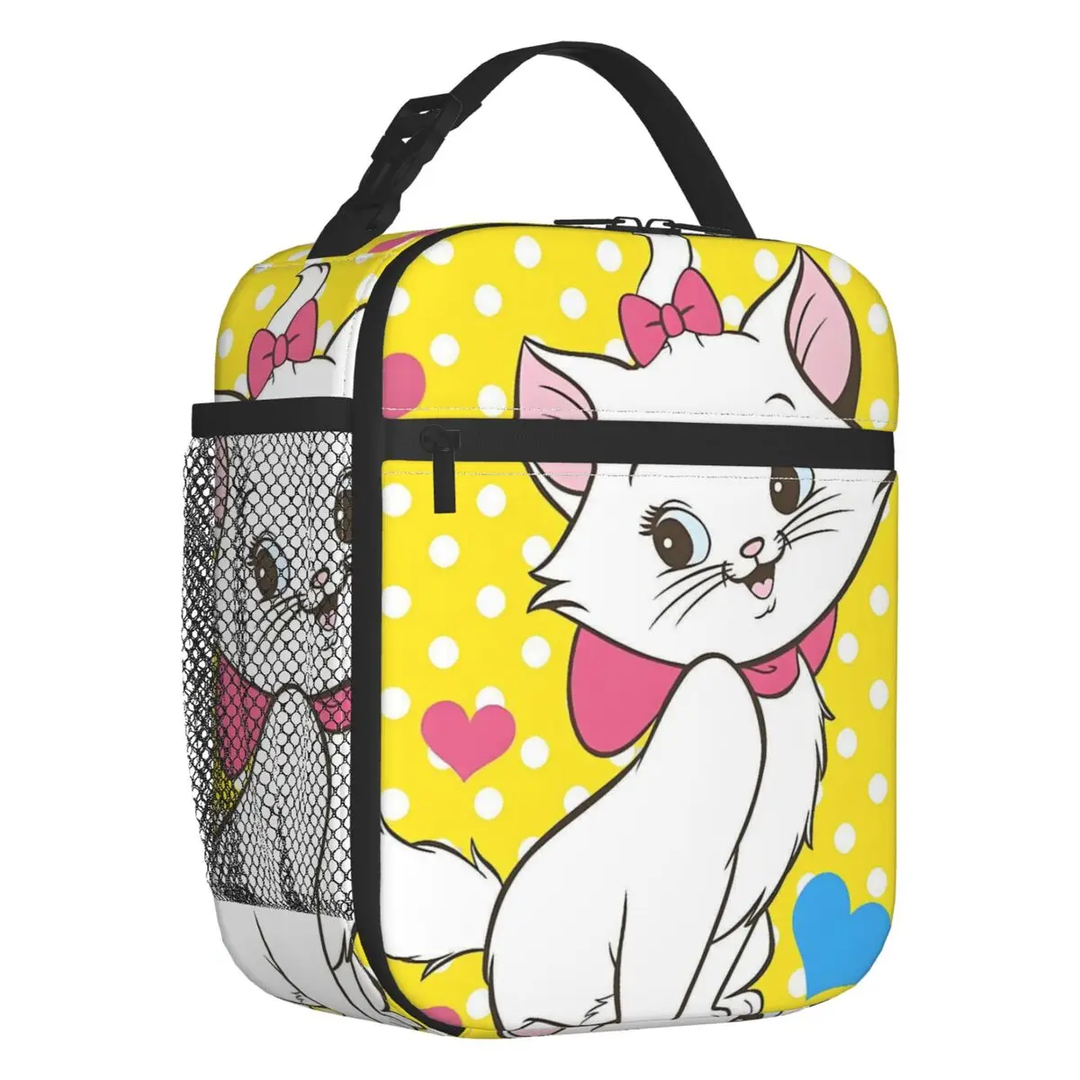 

Custom Cute Cartoon Marie Cat Thermal Insulated Lunch Bag Animal Movie Resuable Lunch Container School Office Outdoor Food Box