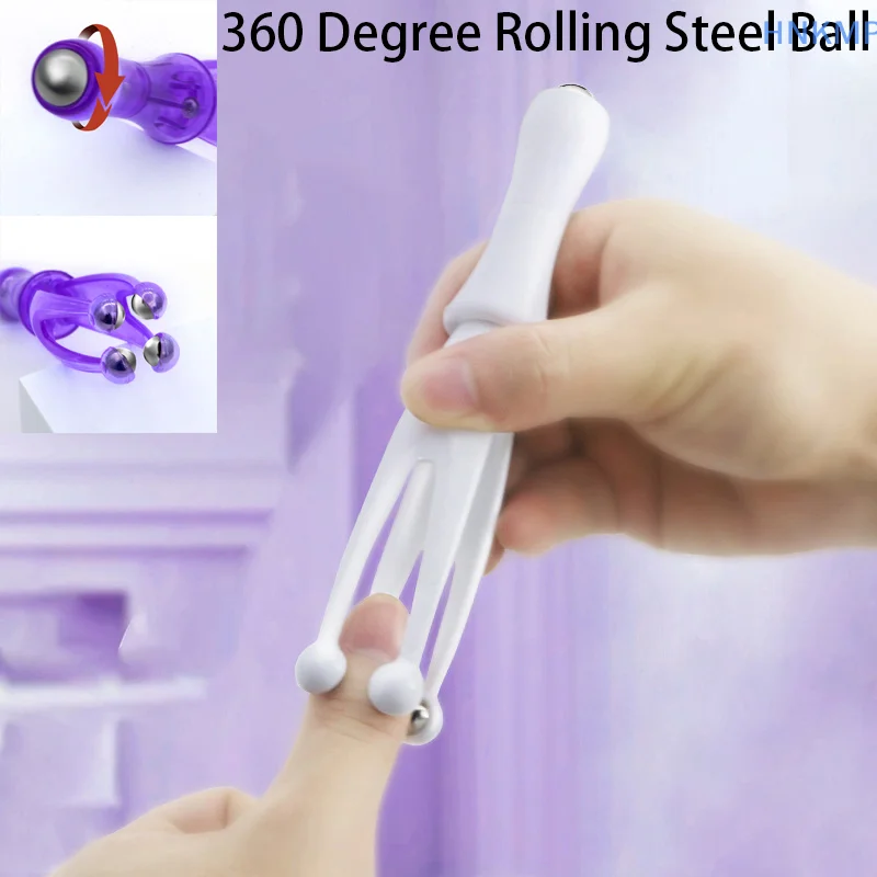 

4 Rollers Steel Ball Finger Massager Mini Finger Joints Massager With Handle For Finger Blood Circulation & Muscle Relaxation