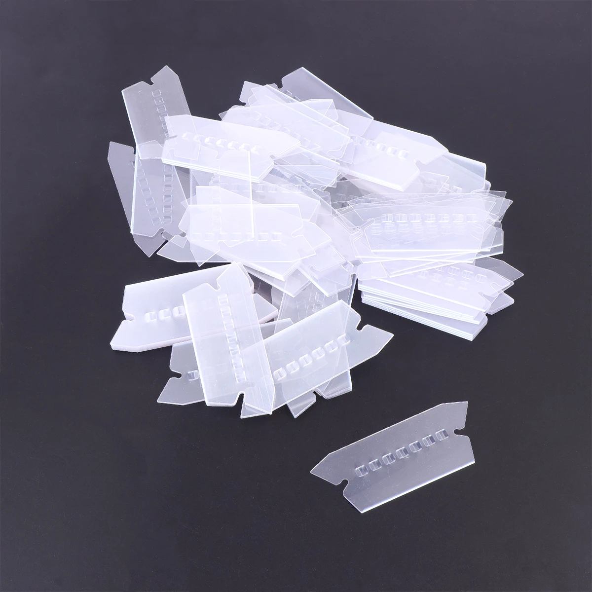 

50pcs File Index Label Transparent Hanging Folder Tabs Stationery Office Suplies Accessories for Daily Use with Paper