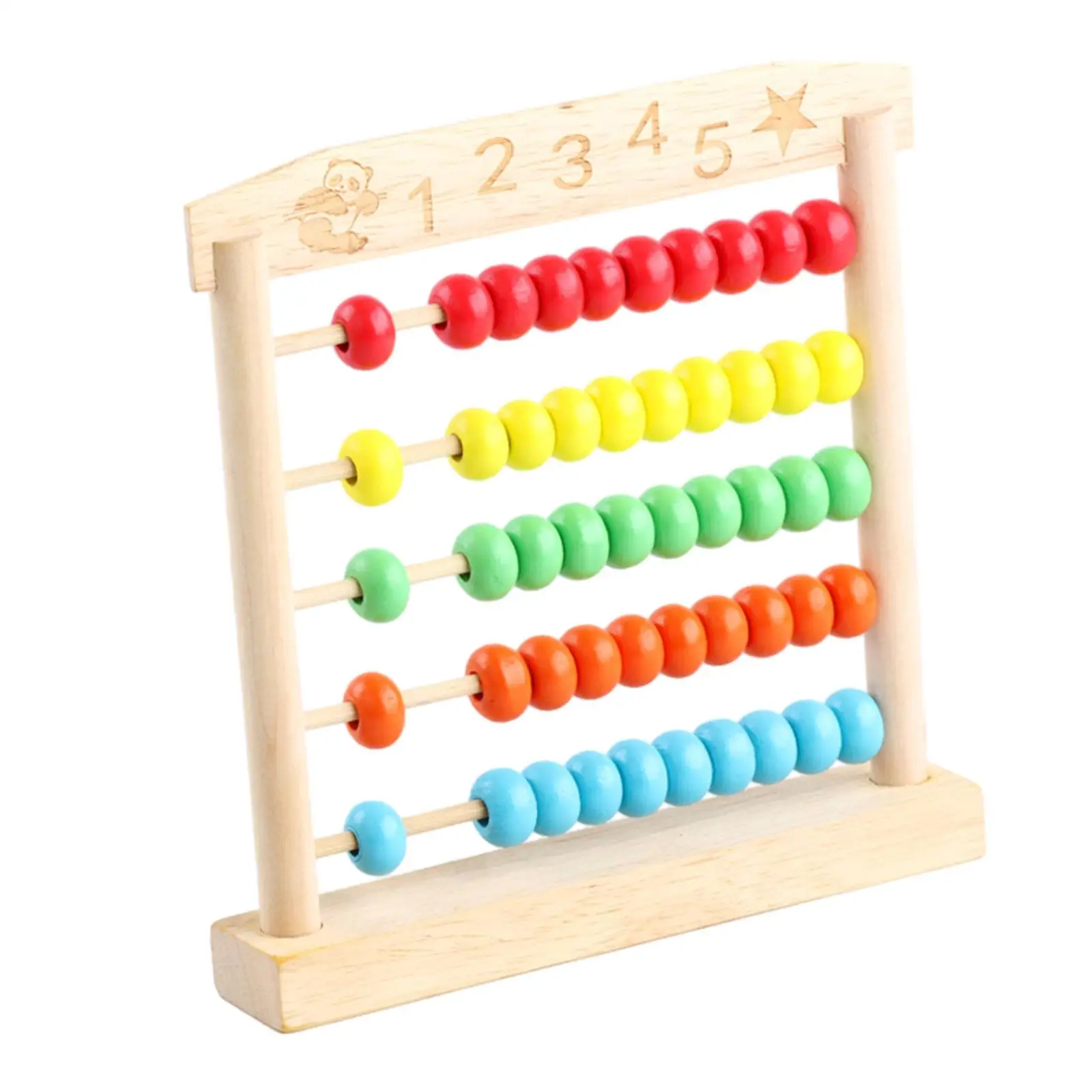 Boulier en bois pour enfants, jouet de développement manipulateur mathématique, addition et soustraction, 5 nucléoAbacus pour enfants, bébé d'âge alth