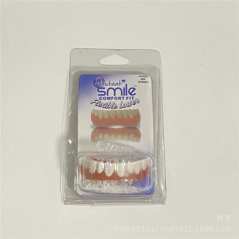 Carillas superiores e inferiores de silicona para dientes postizos, carillas de sonrisa perfecta, pasta de dientes falsos, tirantes para dientes,