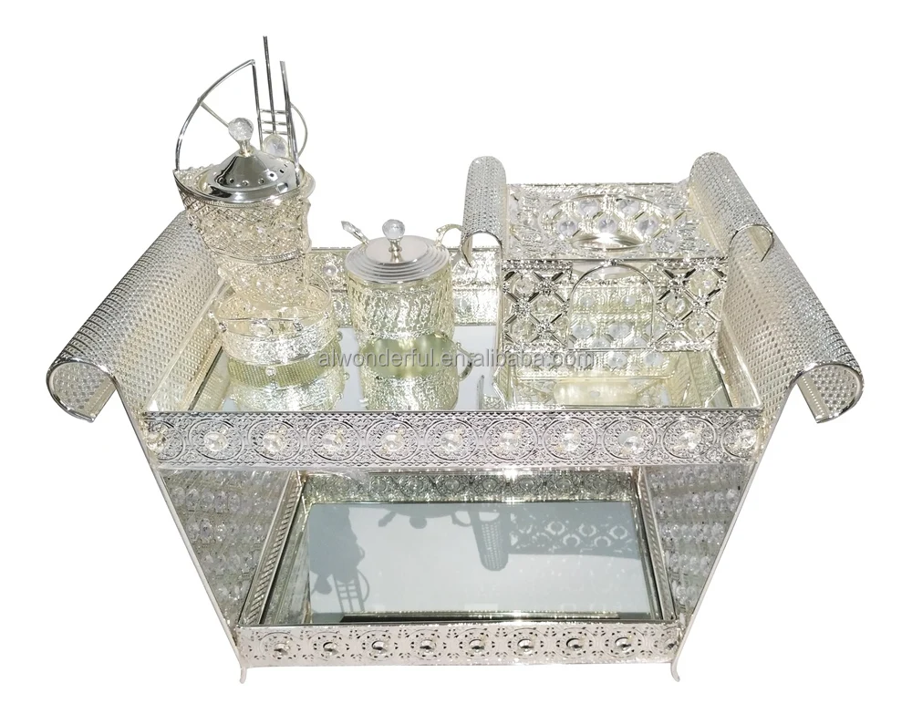 2025 Hot Sale Customized Fancy Porcelain Coffee Cup and Saucer Sets with Metal Table