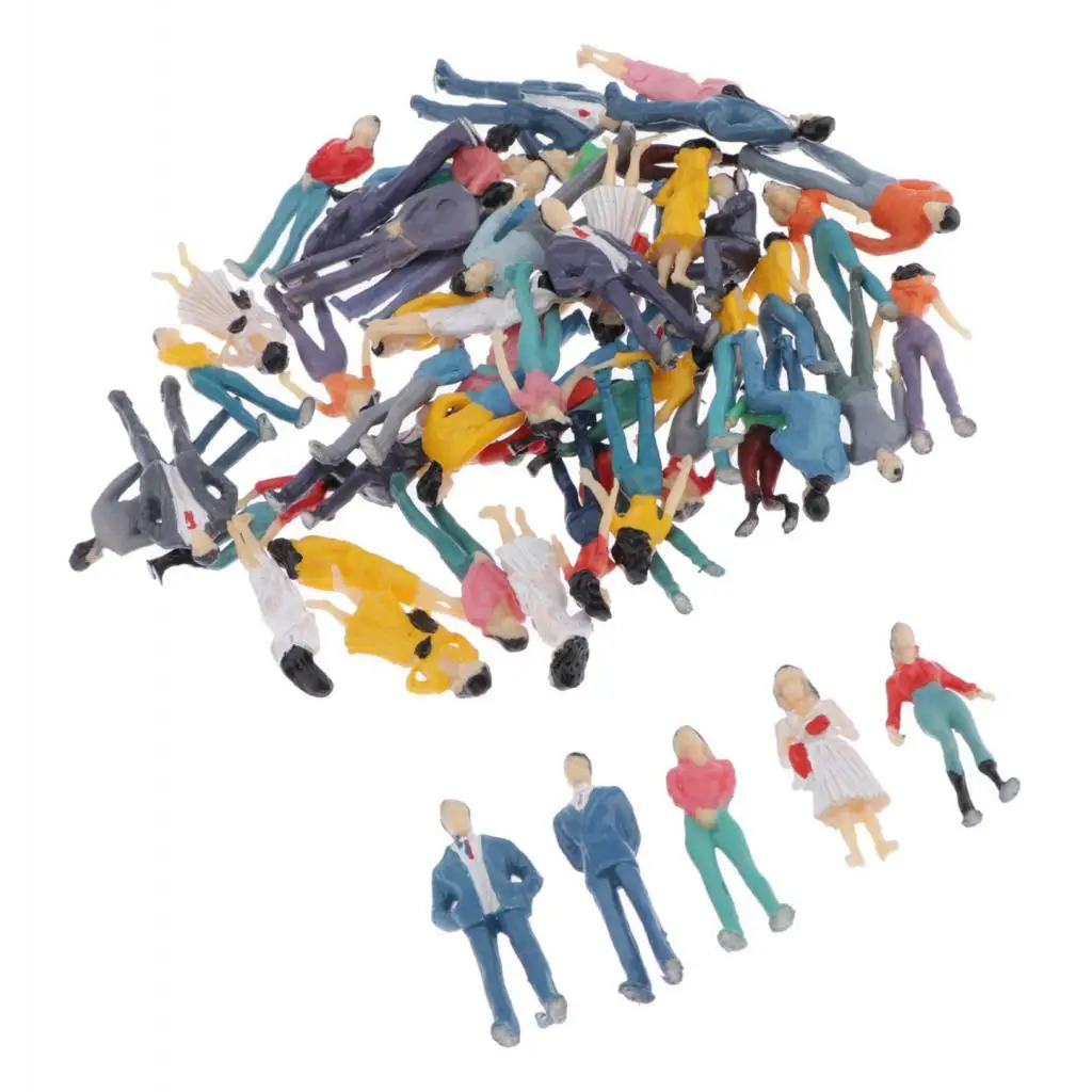 

50PCS Simulation Sand Table Doll Plastic Building Materials Mini Color Model for Indoor Display