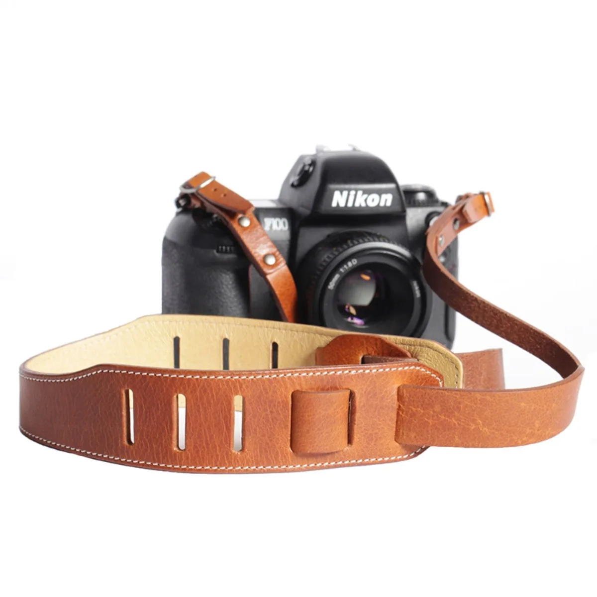 Camera Shoulder Strap Genuine Leather Universal Vintage Adjustable Length DSLR Digital Micro Single Photography Neck Strap