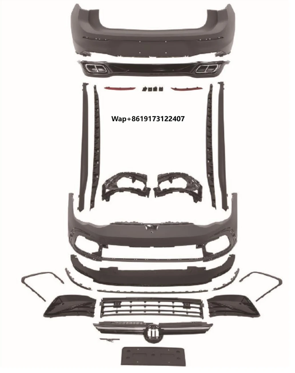 

For Golf 8 Upgrade to Golf8 R Car Parts Body Kit Engine Hoods and Headlights