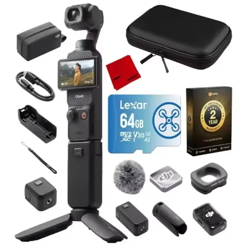 

HOT SALE ON NEW DJI Osmo Pocket 3 Creator Combo Gimbal Stabilizer - 1′′ CMOS & 4K/120fps Video, 3-Axis Stabilization Bundle