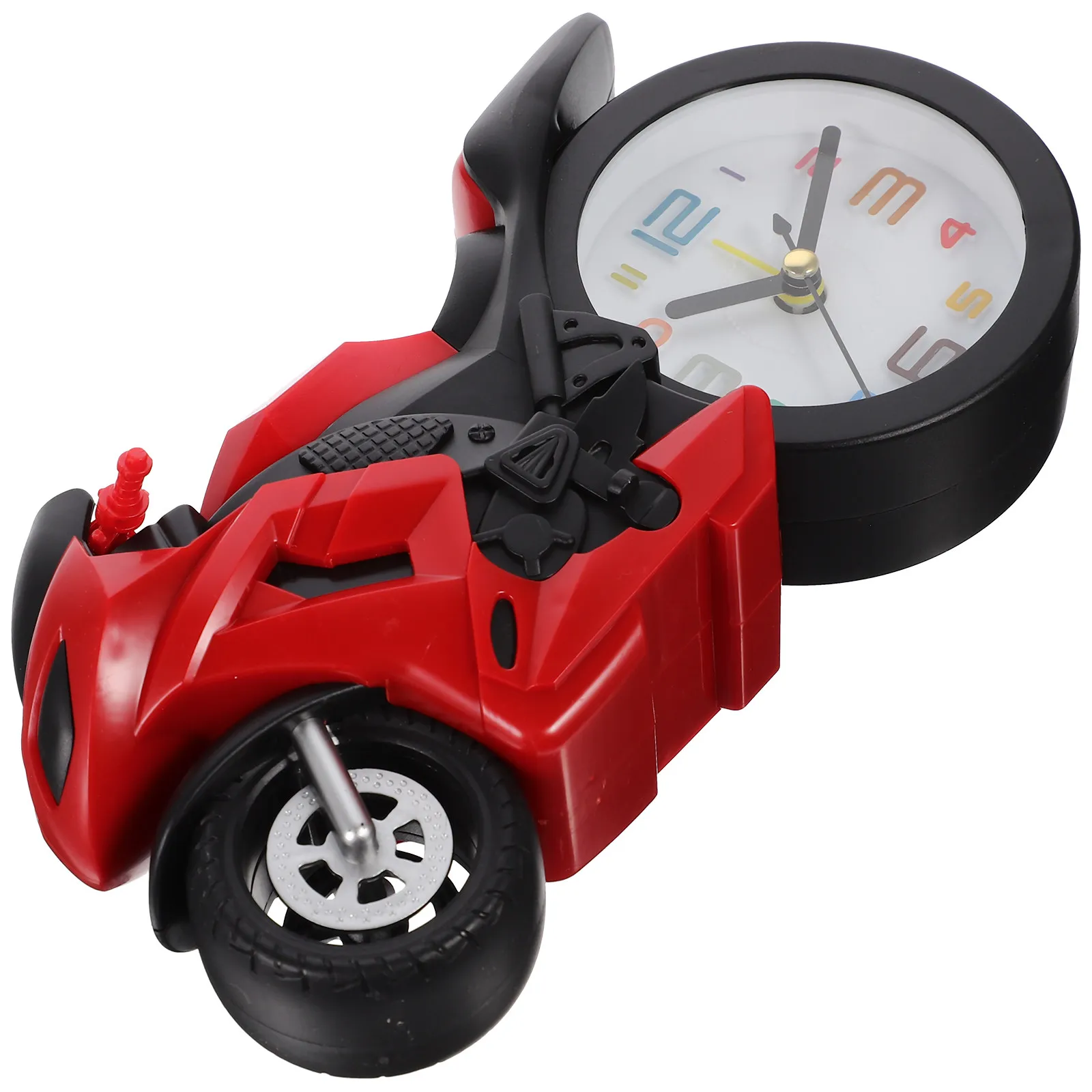 

Motorbike Clock Desktop Small Lifelike Motorcycle Shape Tabletop Clock Decorative Shelf Home Office Desk Ornament Holiday Gift