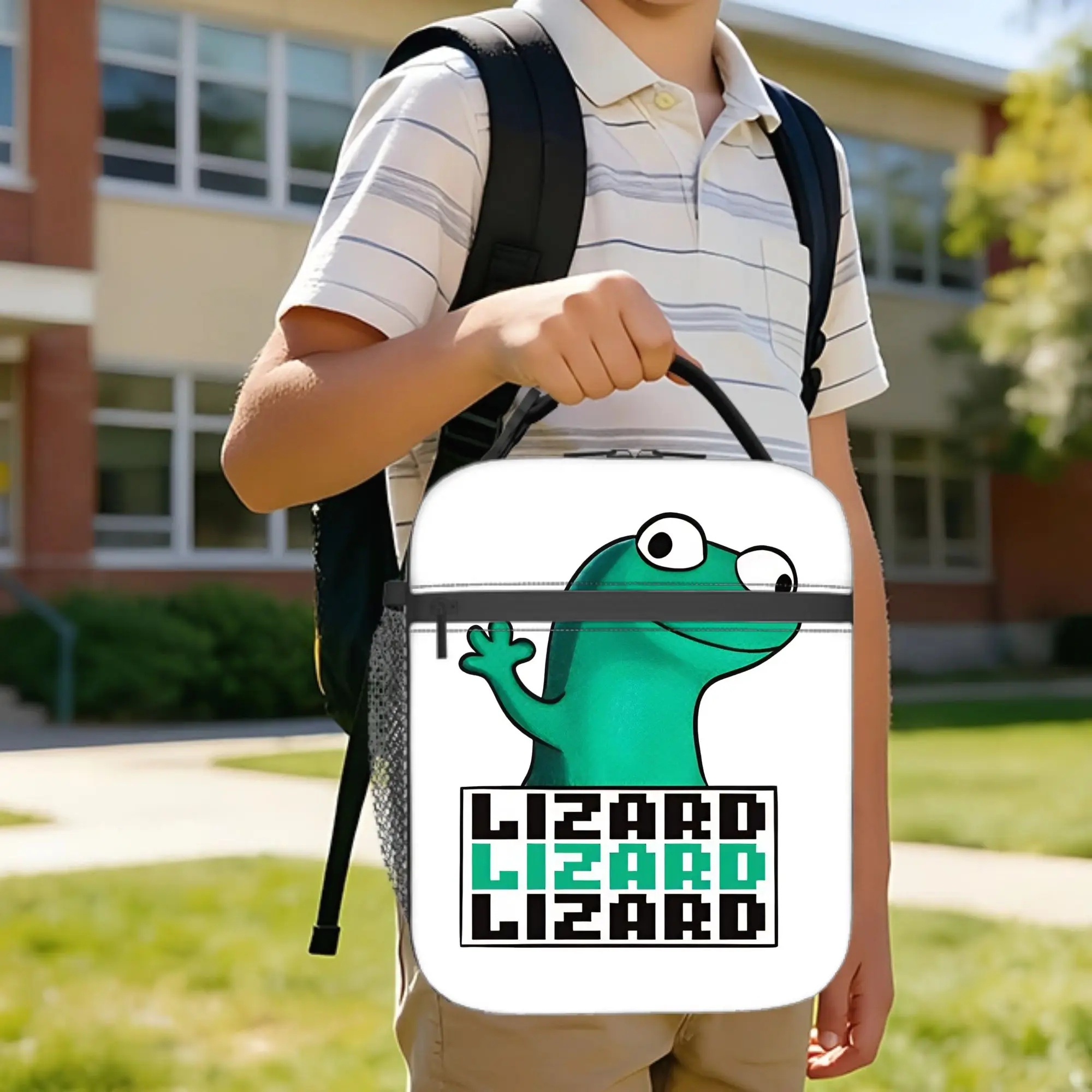 Retro Cartoon Tom Lizard Hoppers   Insulated Lunch Bags Thermal Bag Reusable,Lunch Container  Portable Lunch Box Tote Outdoor
