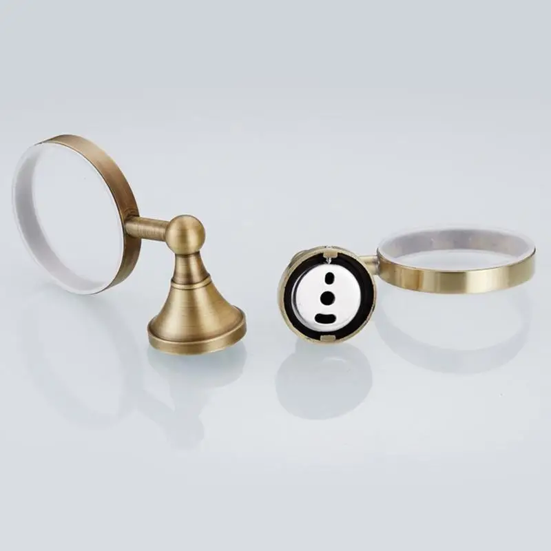 

652F Toilet Brush Holders Wall Mounted Bathroom Storage Solution Detachable Head Classical European Craft for Household