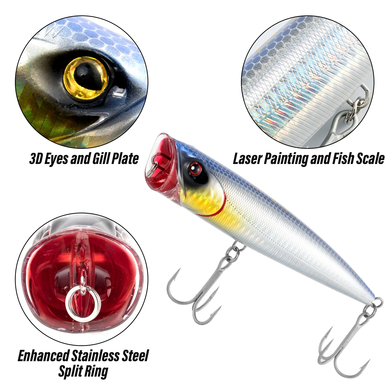 40g GT Popper Angelköder 14cm Wobbler Köder Kunstköder für Salzwasser Plug Thunfisch Surf Angeln Forelle Bass Offshore Big Game – Detail 24