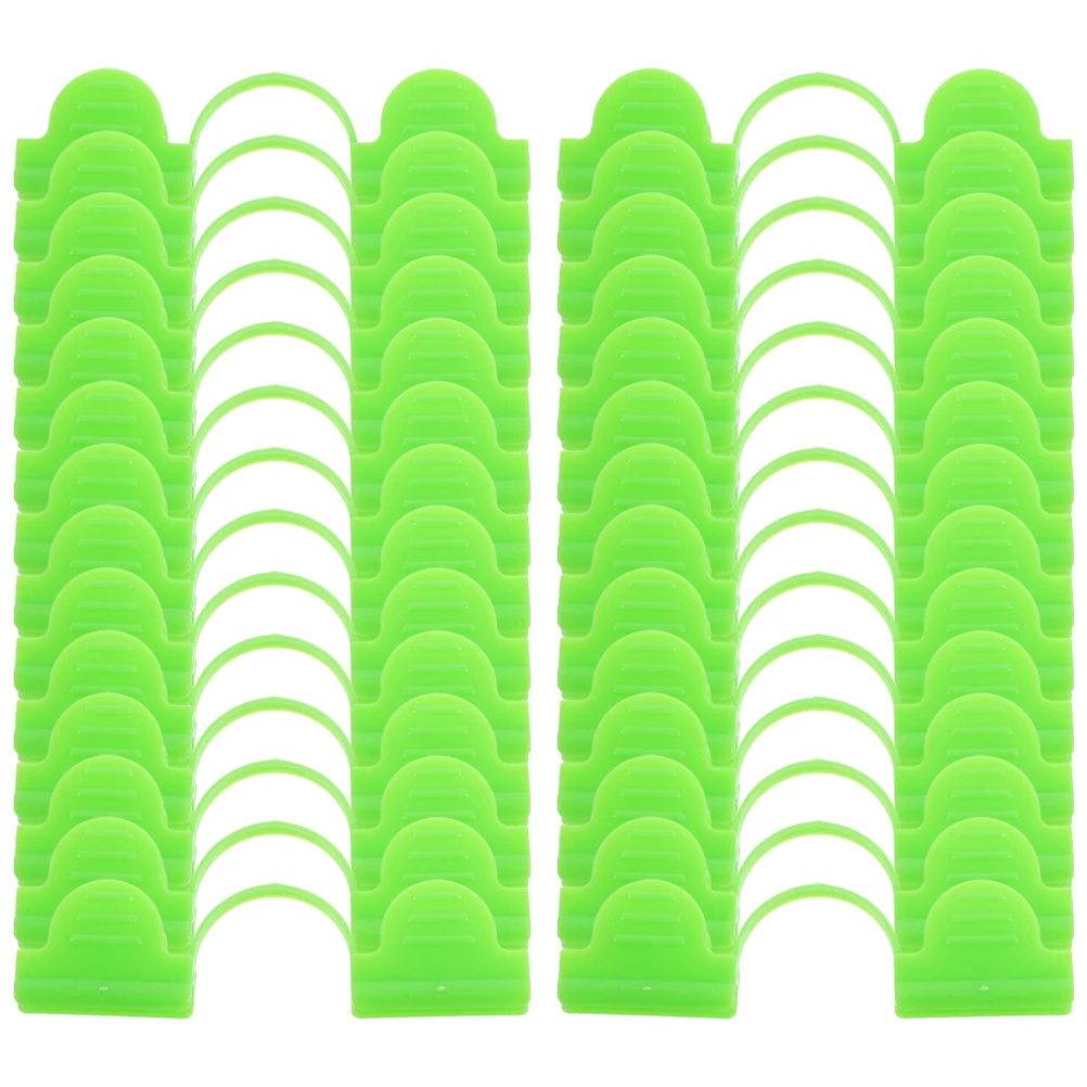 

50pcs Windproof Membrane Clamp Garden Greenhouse Fix Clamps Plastic Double Headed Clips Film Buckle Cover Gardening Tools Shed